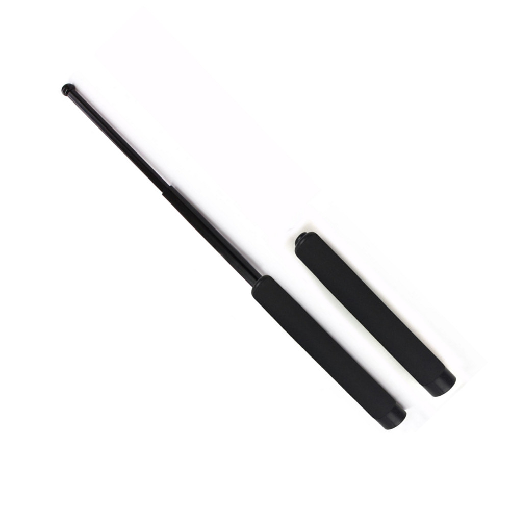 Telescopic Extendable Expandable Self Defense Traffic Tactical Police Rubber Baton