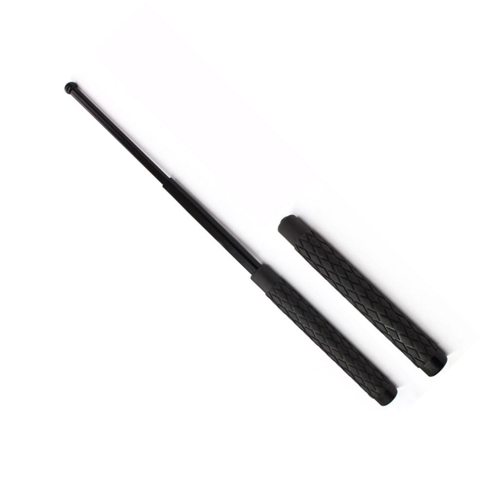 Carbon Stainless Steel Telescopic Rubber Handle Police Baton